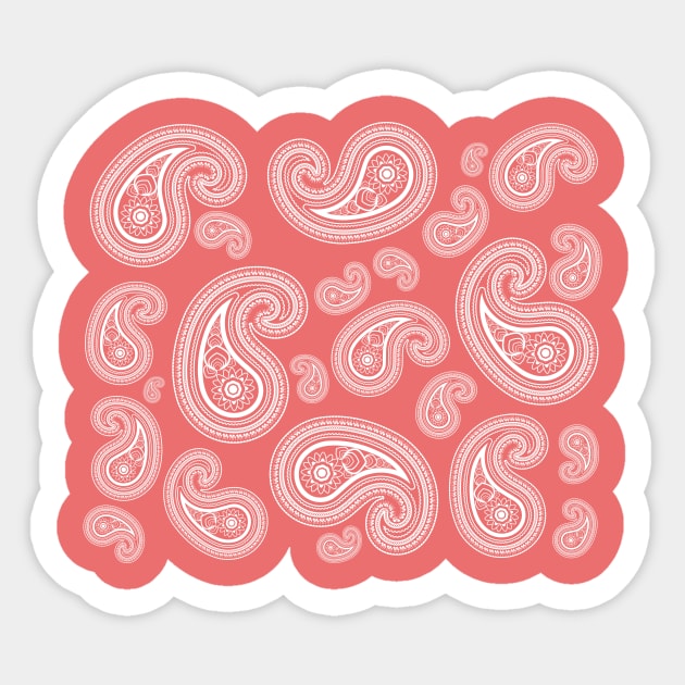 Paisleys on pink Sticker by hedehede